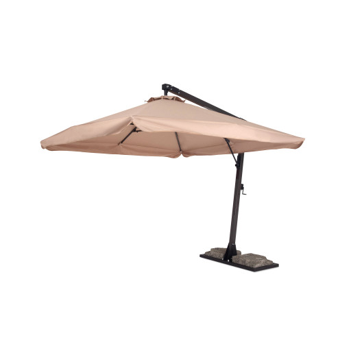Усиленный зонт с боковой опорой 4х4м на алюминиевой стойке размер опоры 100х100мм