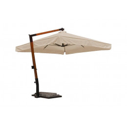 Усиленный зонт 2,5х2,5м с боковой опорой на деревянной стойке